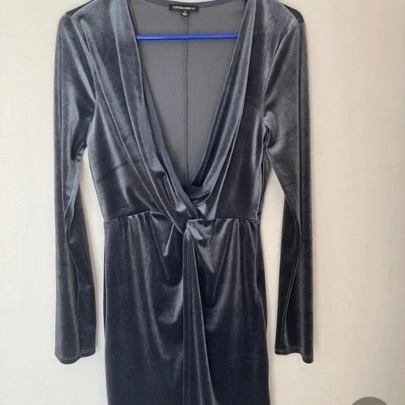 Cotton Candy Dresses | Velvet Cotton Candy La Long Sleeve Mini Dress | Color: Gray | Size: M | Jennasweeney27'S Closet